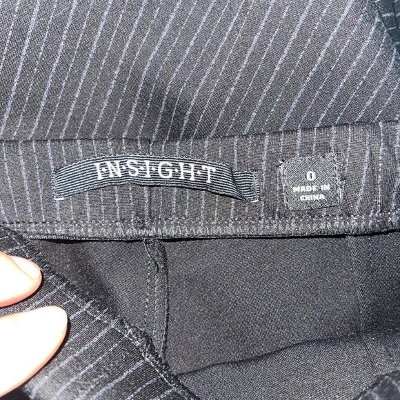 Insight Womens Bundle Of Two Pants Size 0 Red Black Gray Stripe Mid Rise Casual - Picture 5 of 10